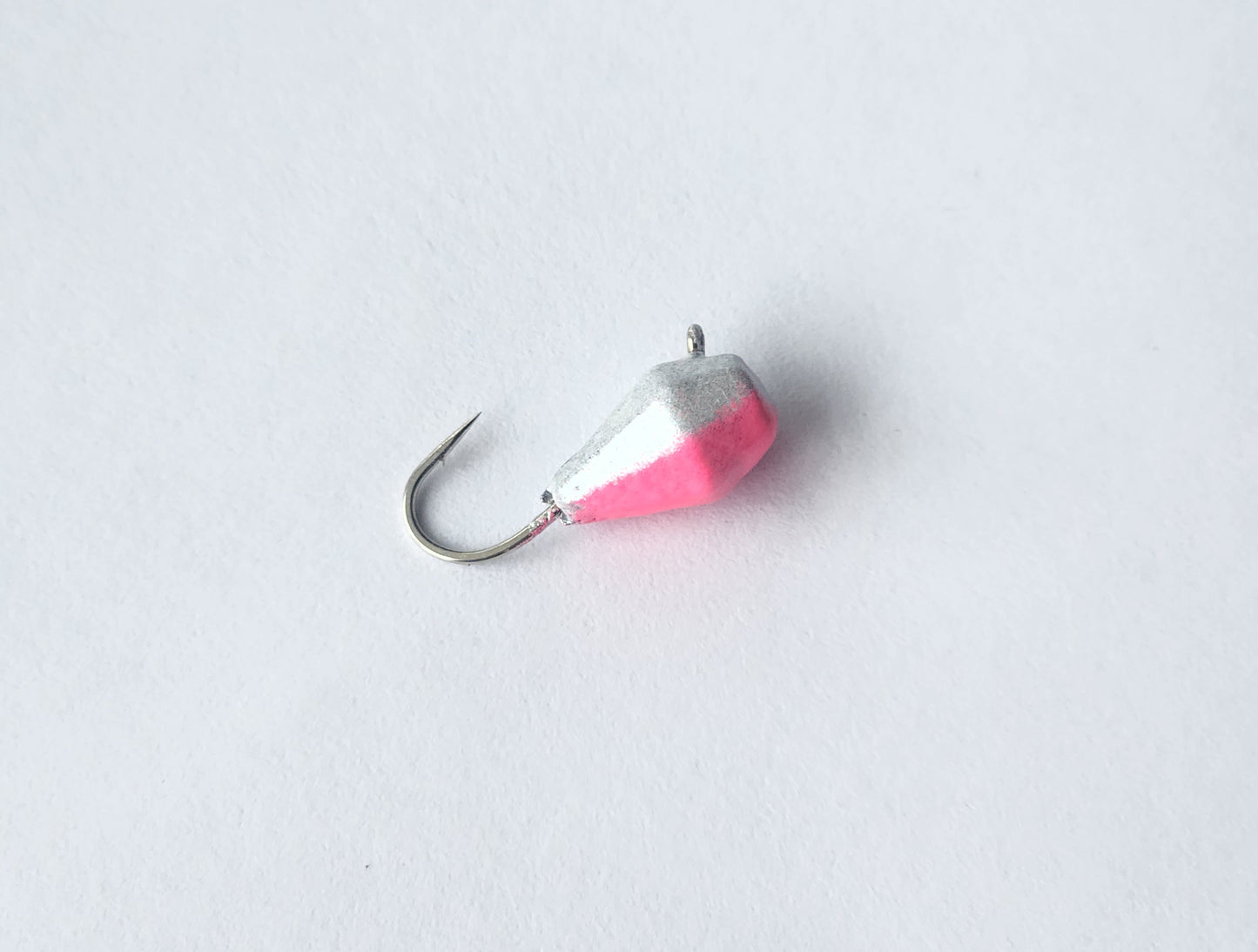 1/14oz. Diamond Jig - Hot Pink + Pearl White