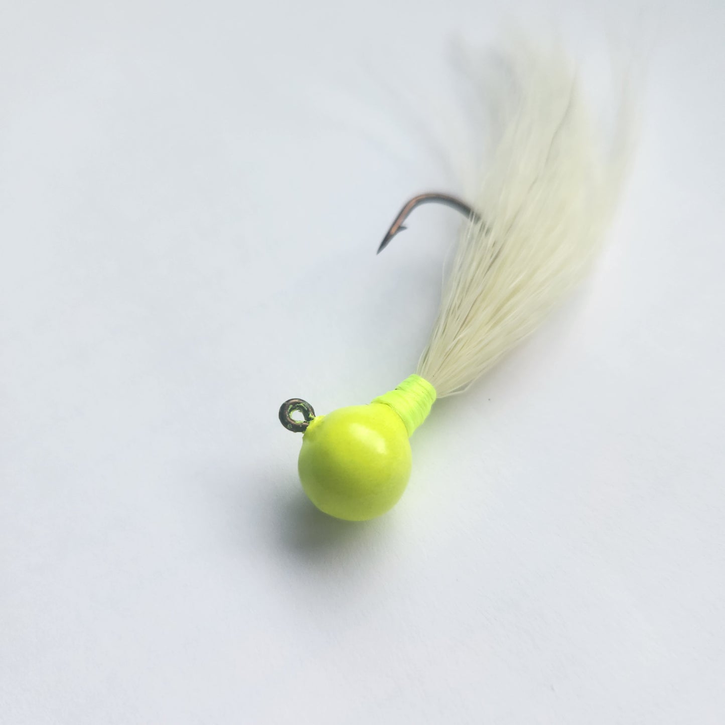 Chartreuse Yellow Bucktail Jig - 1/4 oz