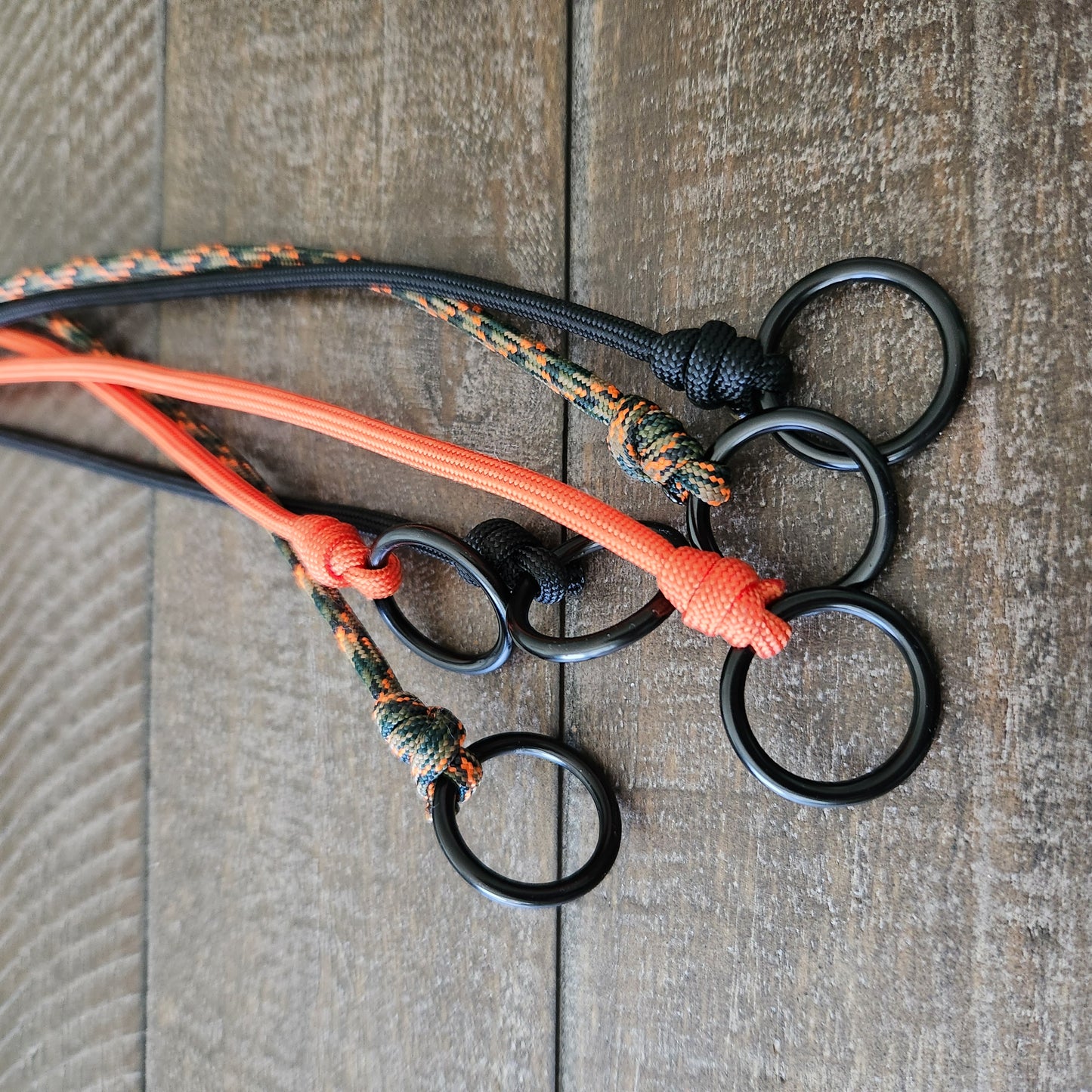 Paracord Game Strap - Orange Camo & Black
