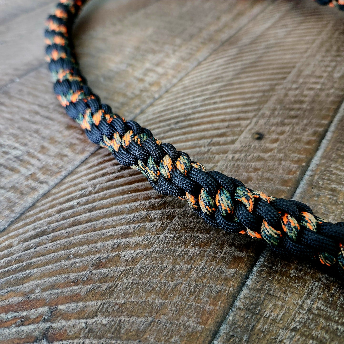 Paracord Call Lanyard - Orange Camo & Black