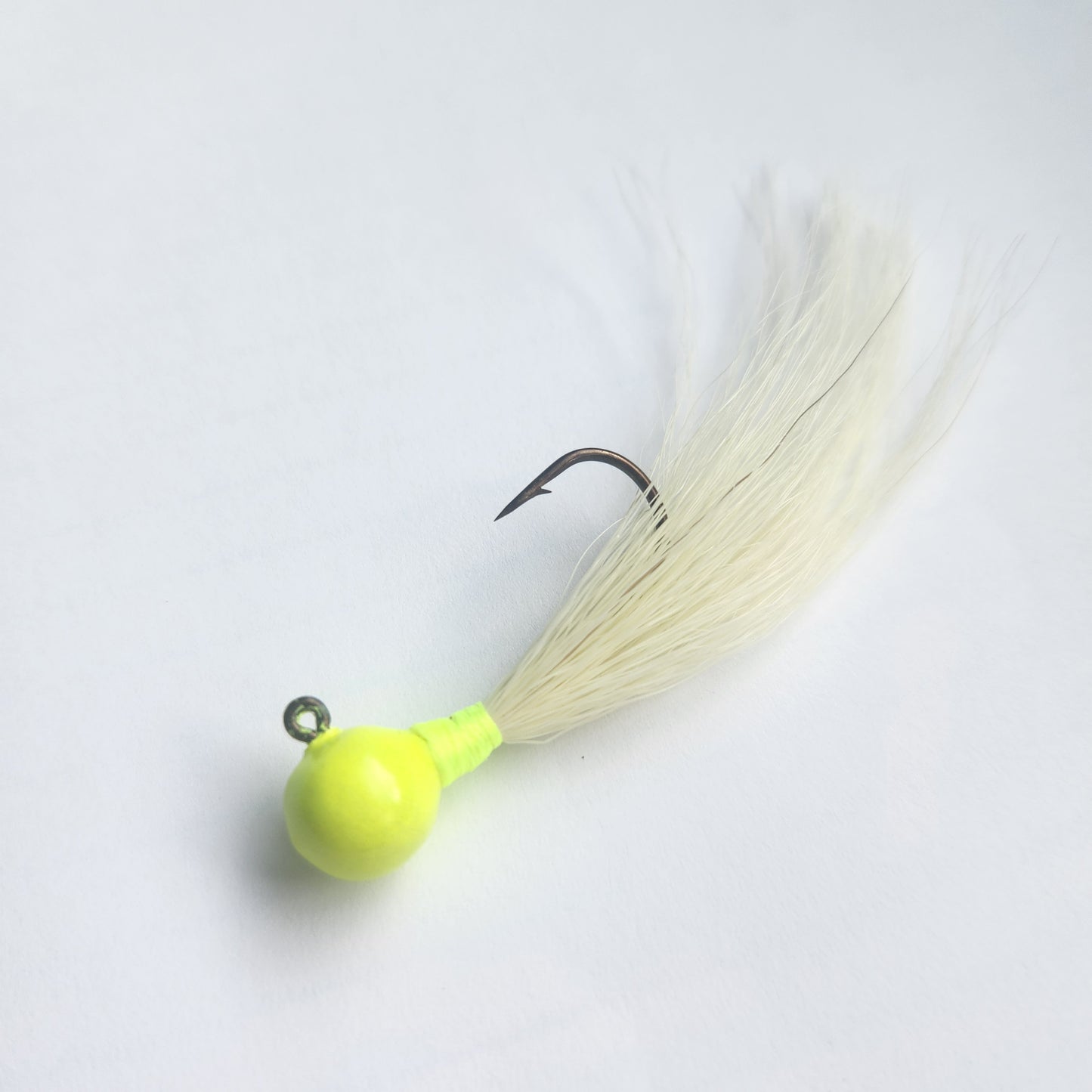 Chartreuse Yellow Bucktail Jig - 1/4 oz