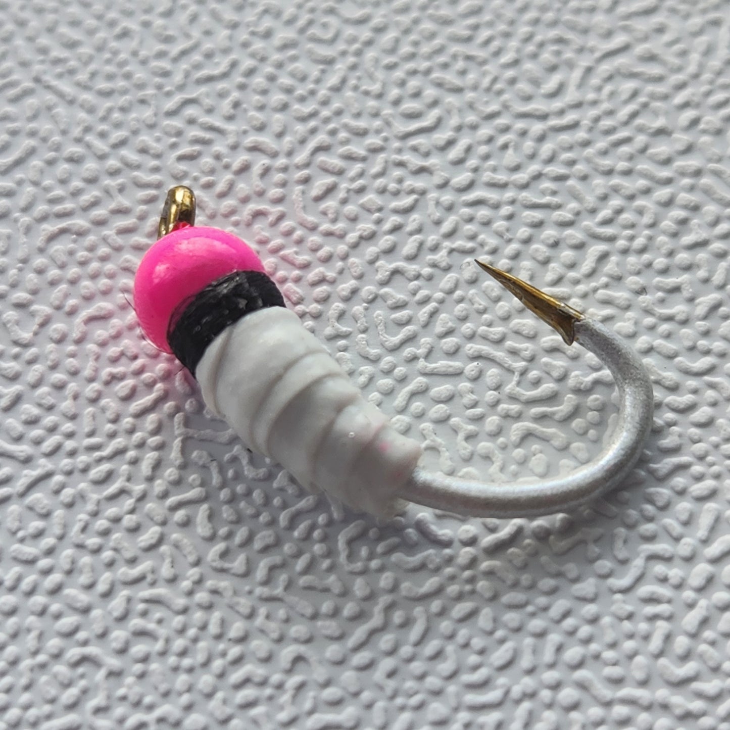 Grub Jig - Pink Head + White Body