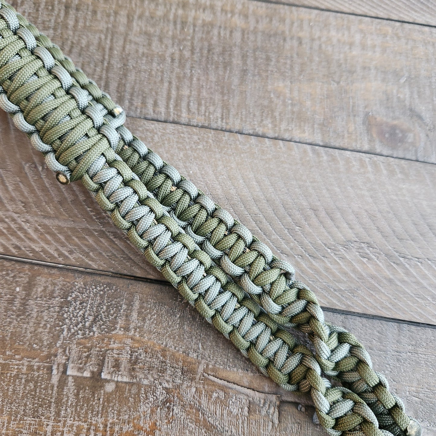 Paracord Game Strap - Hunter Green + Grey