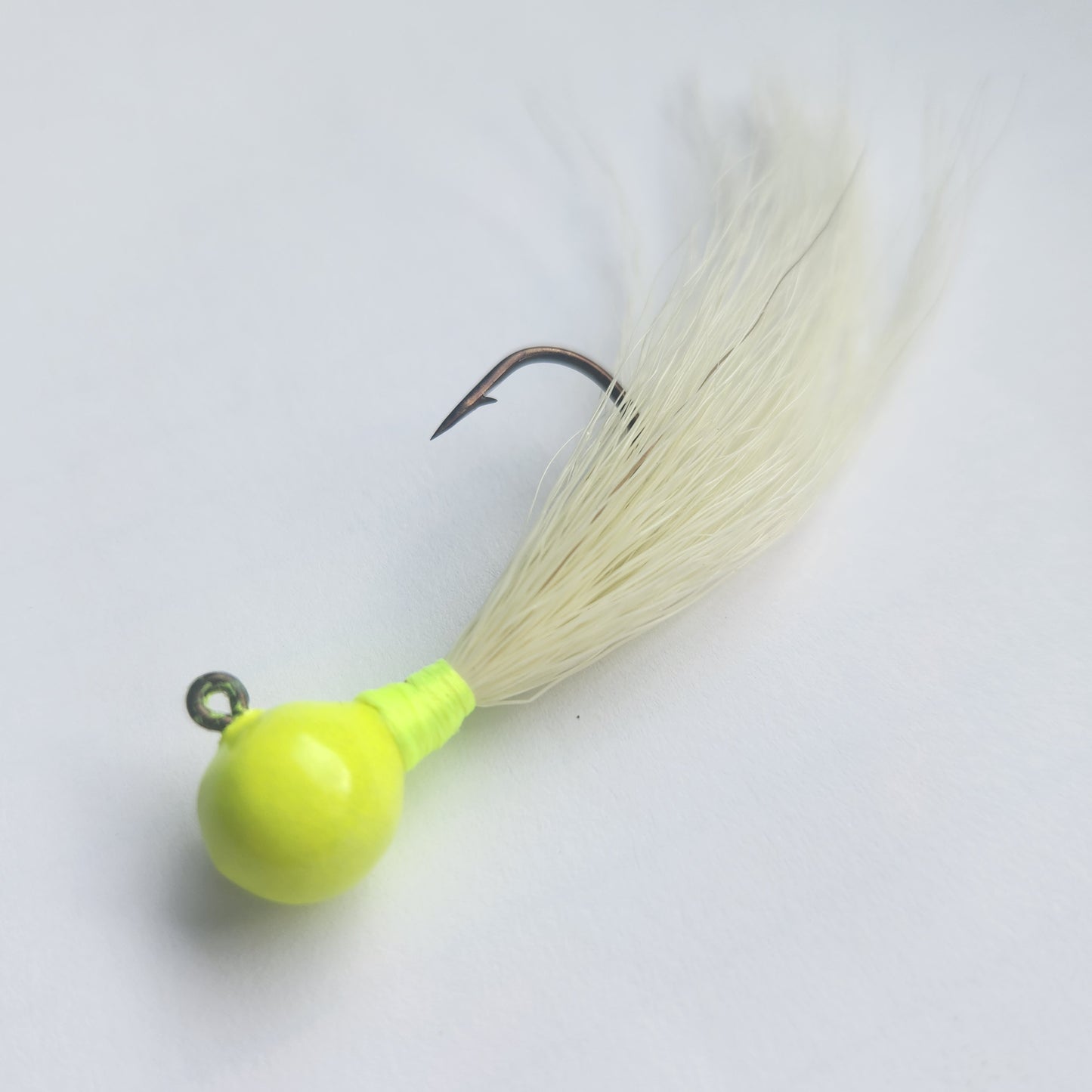 Chartreuse Yellow Bucktail Jig - 1/4 oz