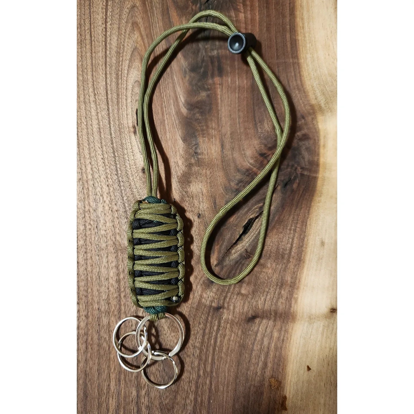 Utility Lanyard - Black + Green + Olive
