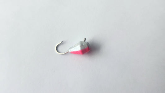 1/14oz. Diamond Jig - Hot Pink + Pearl White