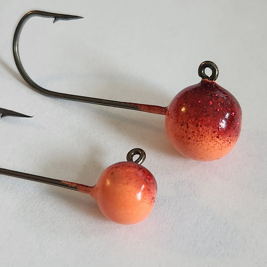 Jig Head Set - Metallic Red and  Orange