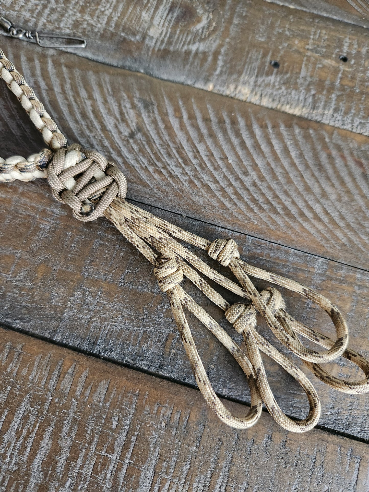 Paracord Call Lanyard - Sand Camo + Tan