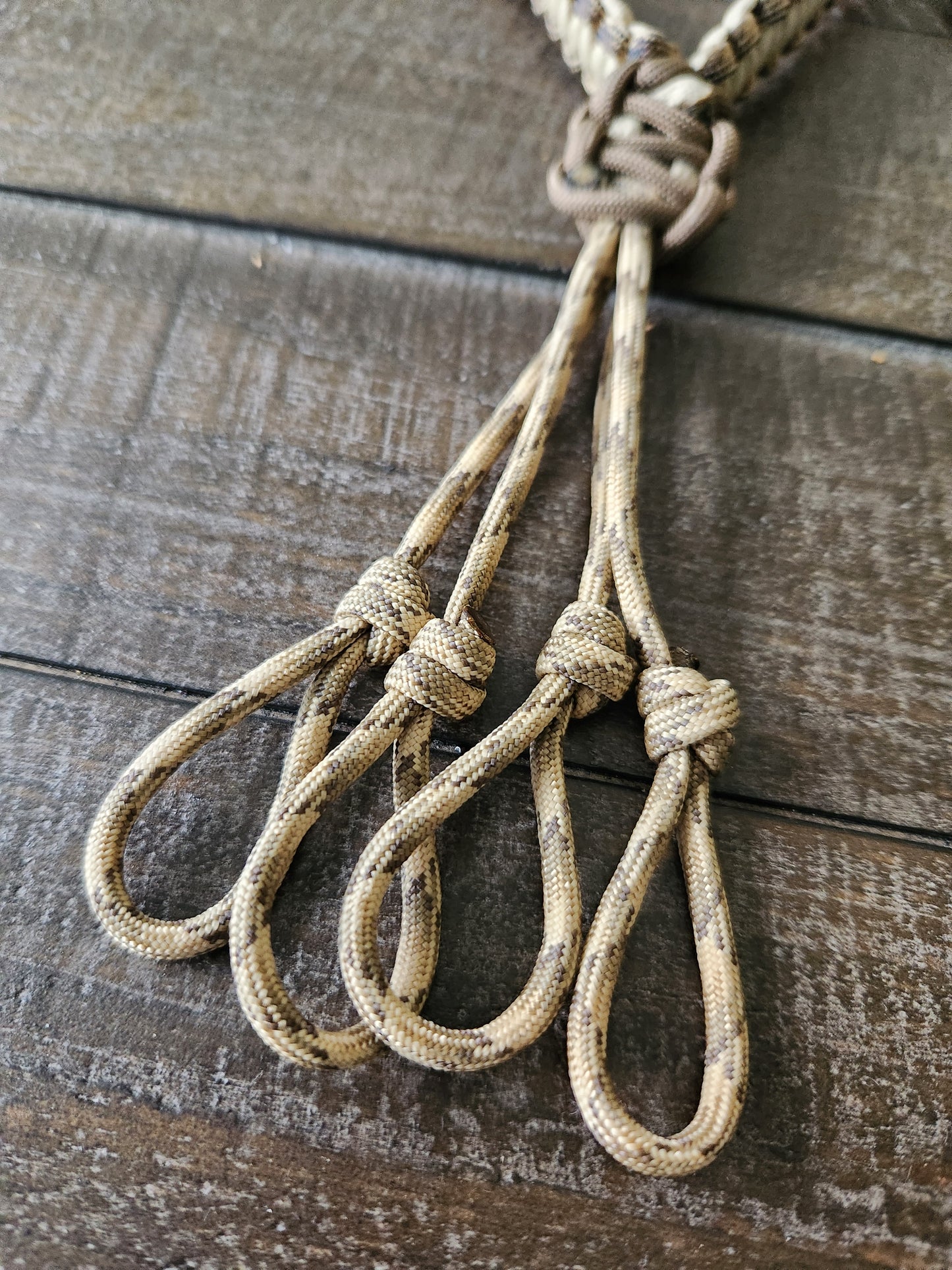 Paracord Call Lanyard - Sand Camo + Tan